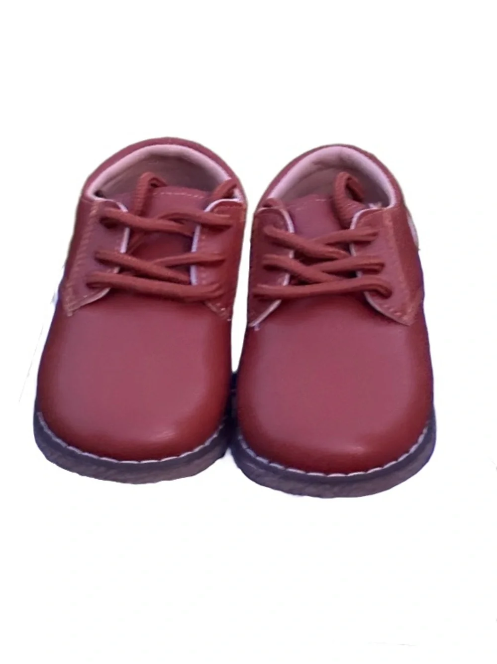 Kids Classic Lace-Up Dress Shoes in Brown